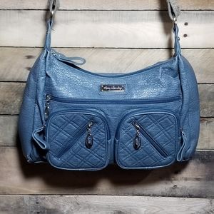 Kate Landry Patent Leather Handbag Leopard Print